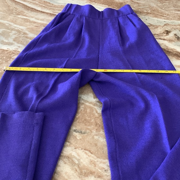 Vintage St. John 3 piece set sz S/6 purple knit - Jacket, Pants, Skirt 1980’s - Picture 10 of 17